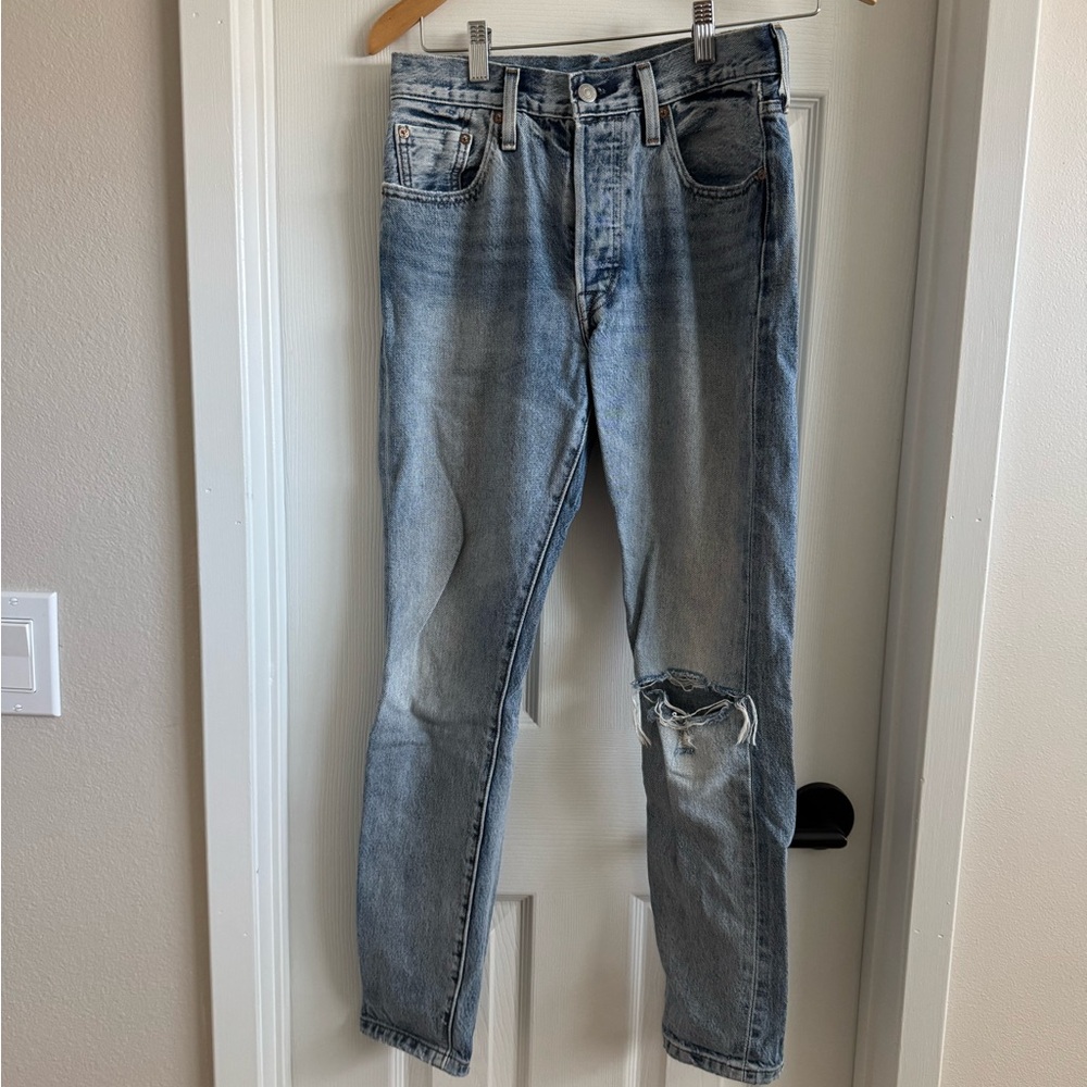 Levi’s white oak cone 501 skinny jeans